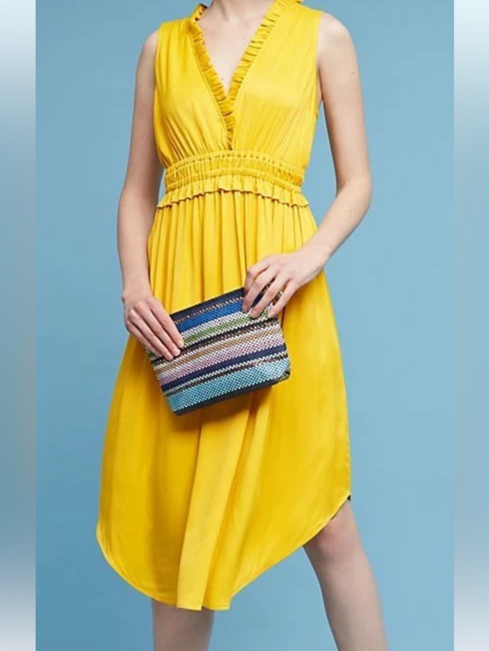 Anthropologie La Habana Dress by Maeve, M, Summer Mango pop Color, Gorgeous